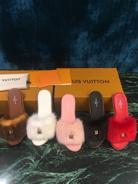 lv print slippers|lv slippers fluffy.